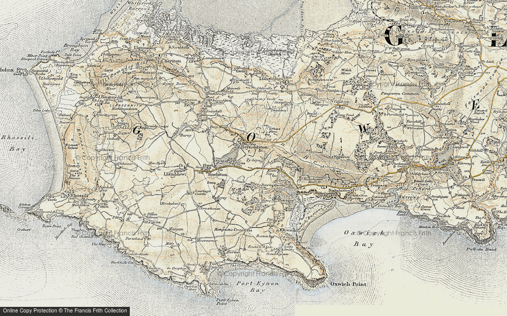 Old Map of Little Reynoldston, 1900-1901 in 1900-1901