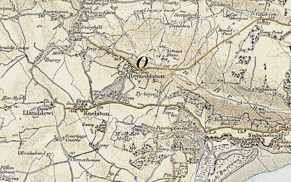 Old map of Little Reynoldston in 1900-1901