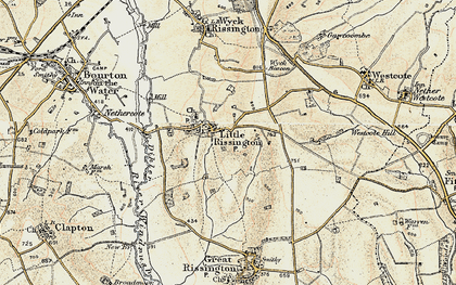 Old map of Little Rissington in 1898-1899