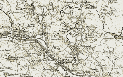 Old map of Little Rogart in 1910-1912