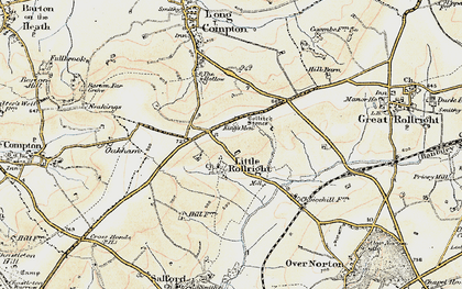 Old map of Little Rollright in 1899