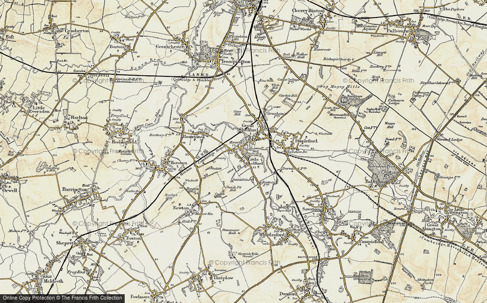 Old Map of Little Shelford, 1899-1901 in 1899-1901
