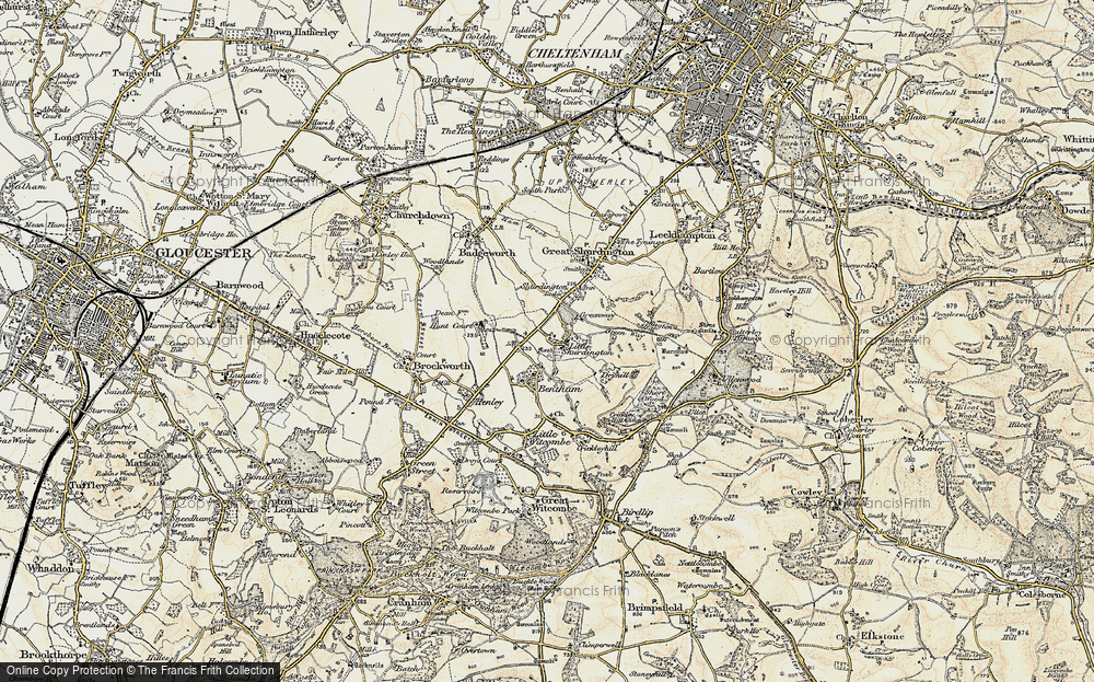 Old Map of Little Shurdington, 1898-1900 in 1898-1900