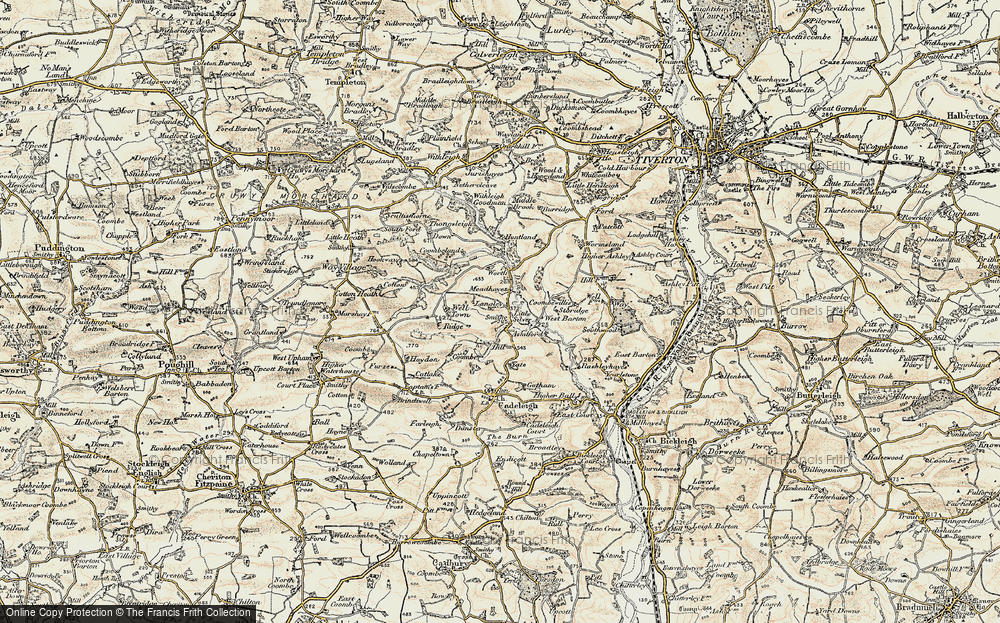 Old Map of Historic Map covering Ashilford in 1898-1900