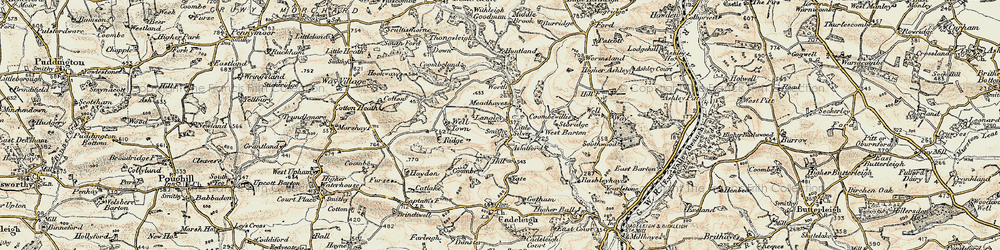 Old map of Wormsland in 1898-1900