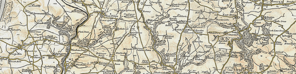 Old map of Little Silver in 1900