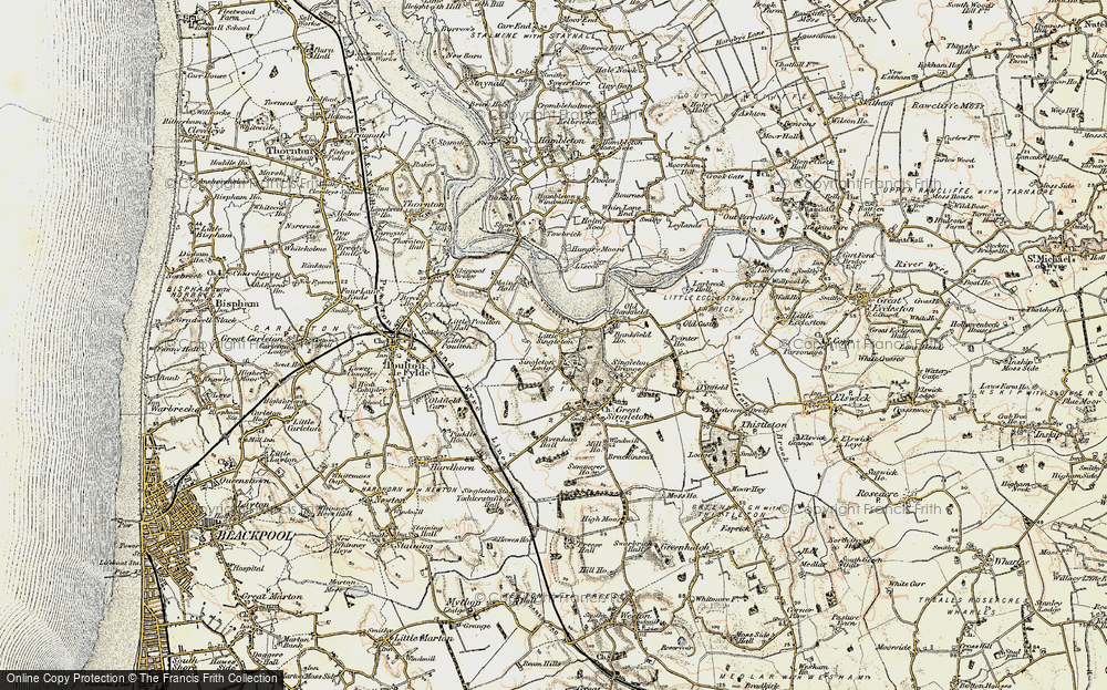 Old Map of Little Singleton, 1903-1904 in 1903-1904