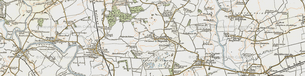 Old map of Little Skipwith in 1903