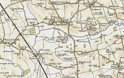 Old map of Little Smeaton in 1903-1904