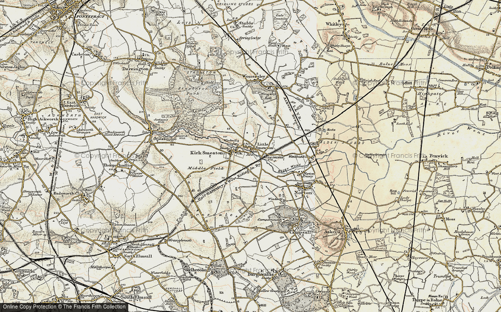 Old Map of Little Smeaton, 1903 in 1903