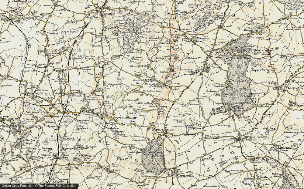 Old Map of Little Sodbury, 1898-1899 in 1898-1899