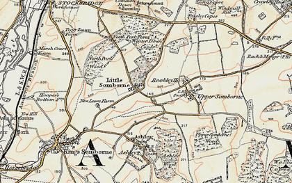 Old map of Winter Down Copse in 1897-1900
