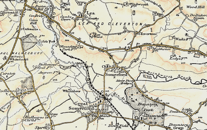 Old map of Little Somerford in 1898-1899