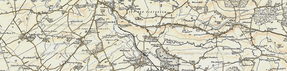 Old map of Little Somerford in 1898-1899