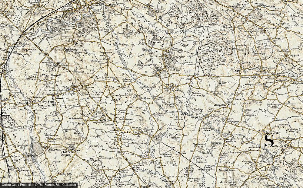 Old Map of Little Soudley, 1902 in 1902