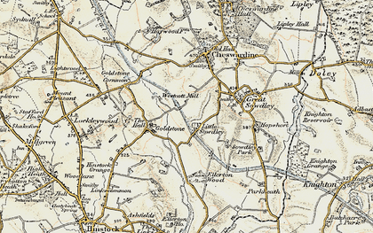 Old map of Little Soudley in 1902