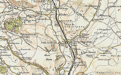 Old map of Little Stainforth in 1903-1904