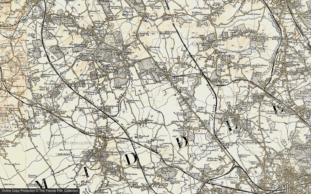 Old Map of Little Stanmore, 1897-1898 in 1897-1898