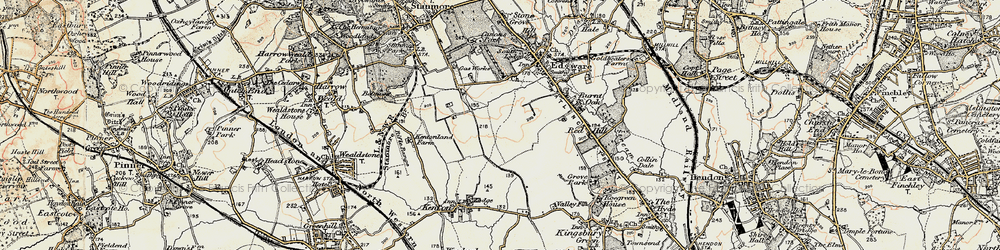 Old map of Little Stanmore in 1897-1898