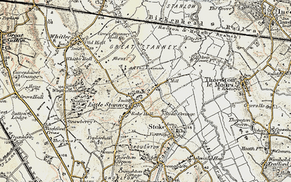 Old map of Little Stanney in 1902-1903