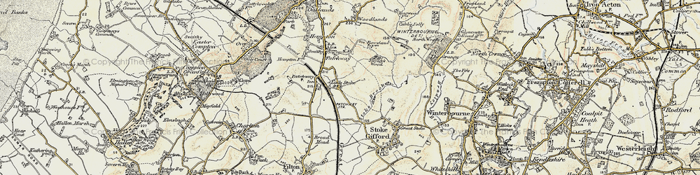 Old map of Little Stoke in 1899