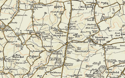 Old map of Angel Hill in 1898-1901