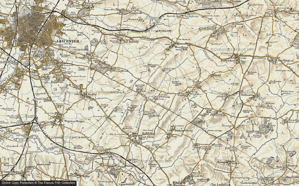 Old Map of Little Stretton, 1901-1903 in 1901-1903