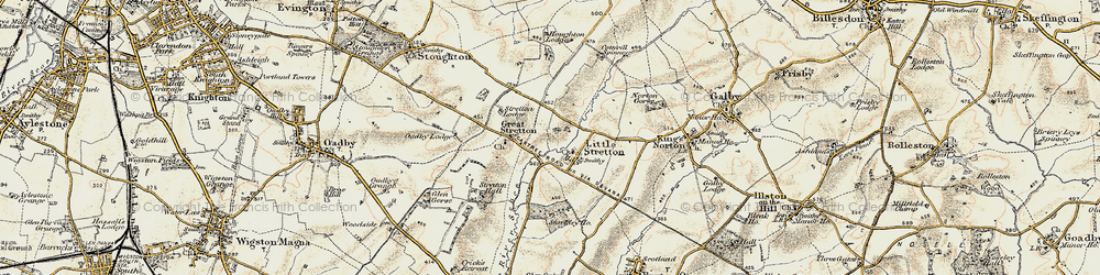 Old map of Little Stretton in 1901-1903