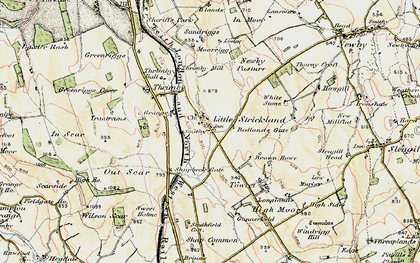 Old map of Towcett in 1901-1904