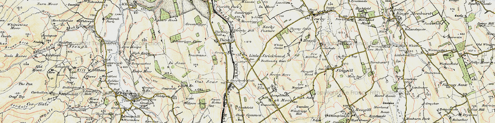 Old map of Towcett in 1901-1904