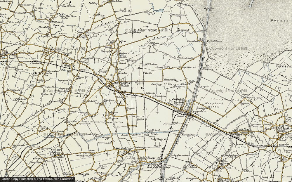 Old Map of Little Sutton, 1901-1902 in 1901-1902