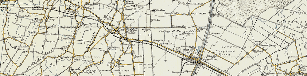 Old map of Little Sutton in 1901-1902