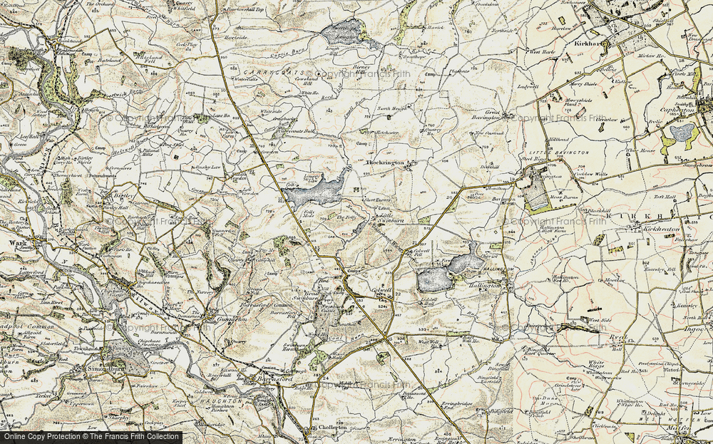 Old Map of Little Swinburne, 1901-1903 in 1901-1903