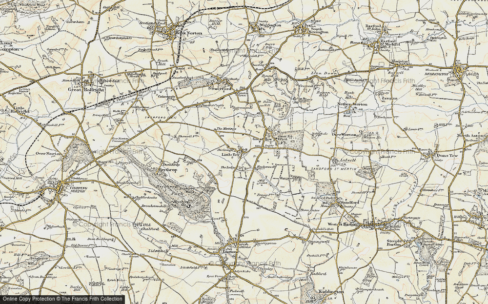 Old Map of Little Tew, 1898-1899 in 1898-1899