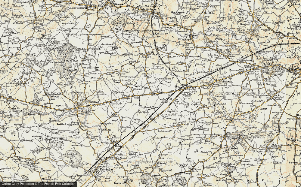 Old Map of Little Tey, 1898-1899 in 1898-1899