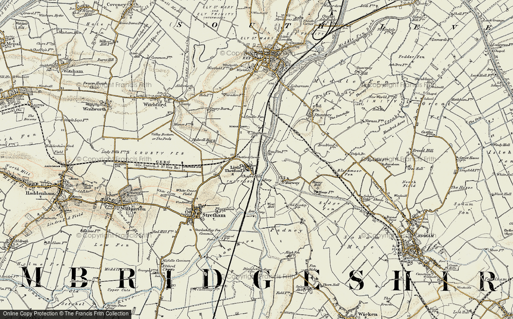 Old Map of Little Thetford, 1901 in 1901
