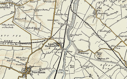 Old map of Little Thetford in 1901
