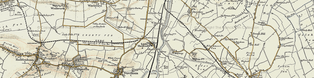 Old map of Little Thetford in 1901
