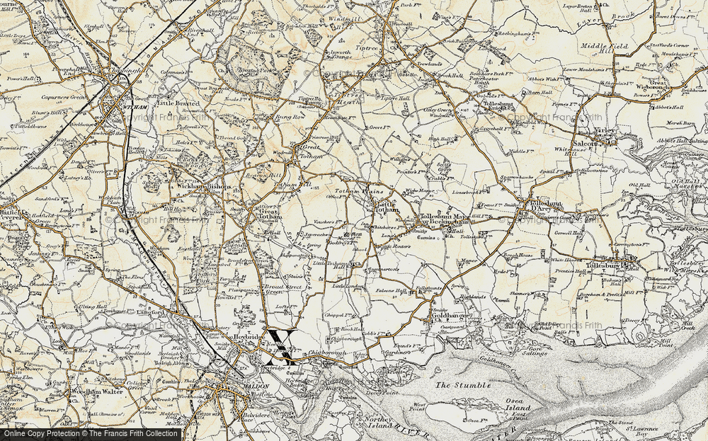 Old Map of Little Totham, 1898 in 1898