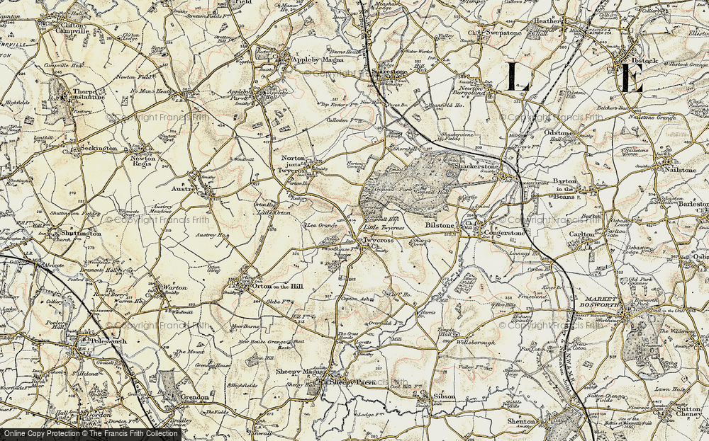 Old Map of Little Twycross, 1901-1903 in 1901-1903