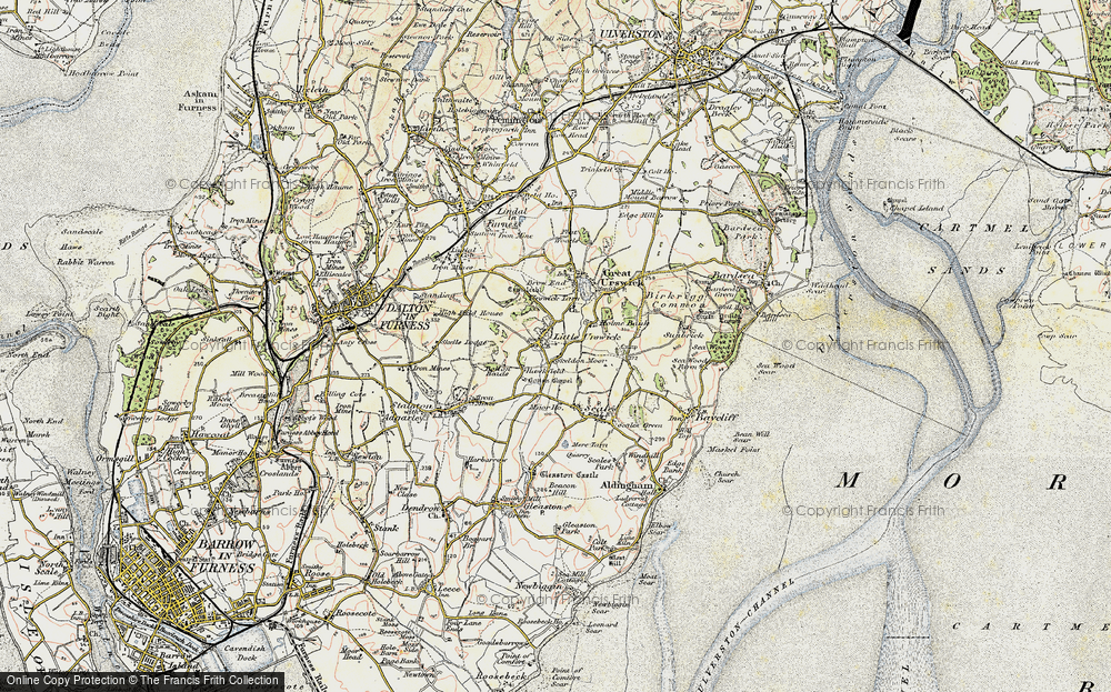 Old Map of Historic Map covering Bolton Heads in 1903-1904