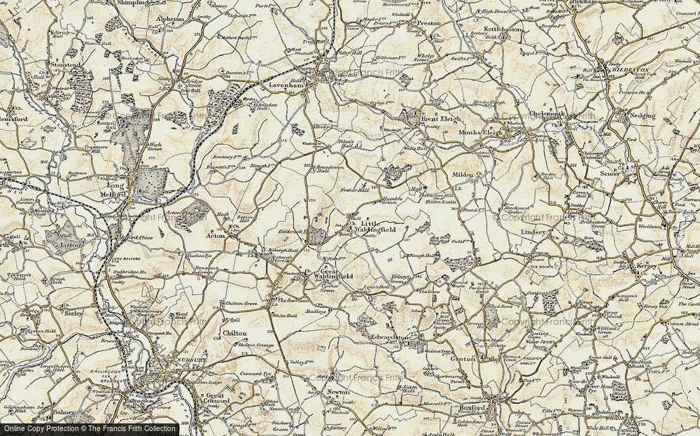 Old Map of Little Waldingfield, 1898-1901 in 1898-1901