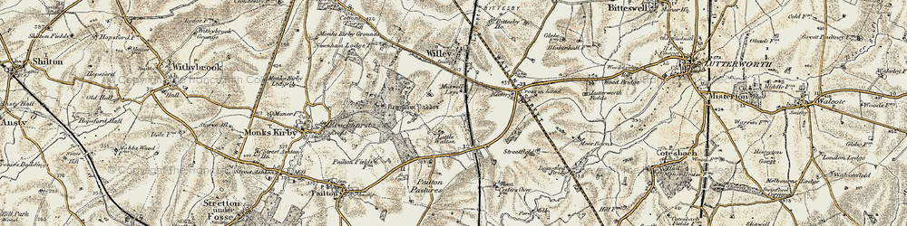 Old map of Little Walton in 1901-1902