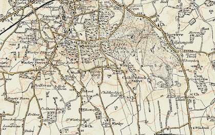 Old map of Little Warley in 1898