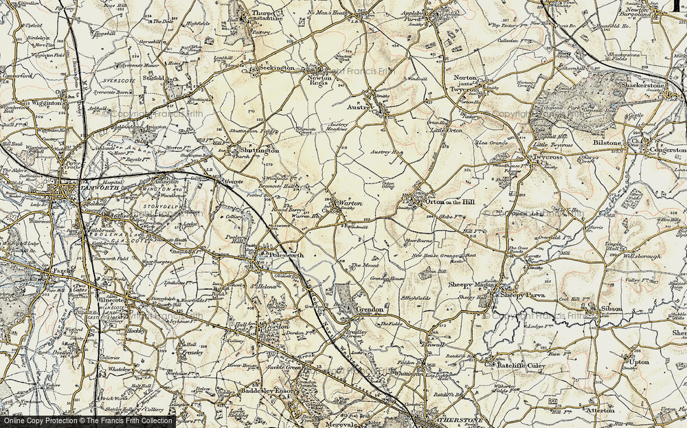 Old Map of Little Warton, 1901-1902 in 1901-1902