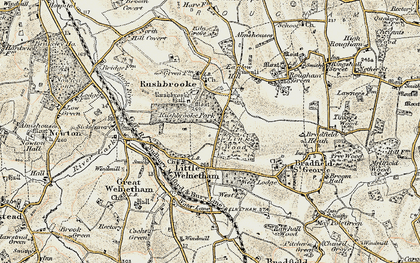 Old map of Link Wood in 1899-1901