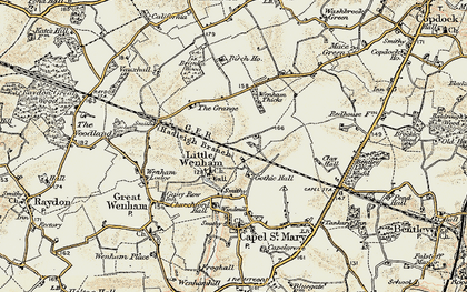 Old map of Brimlin Wood in 1898-1901