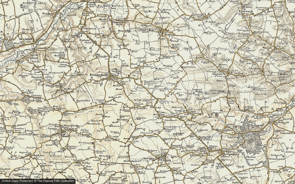 Old Map of Little Whittingham Green, 1901-1902 in 1901-1902