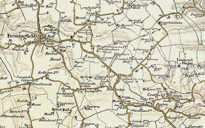 Old map of Little Whittingham Green in 1901-1902