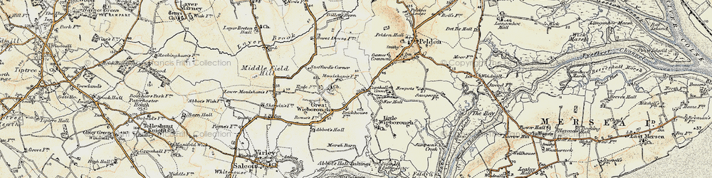 Old map of Little Wigborough in 1898-1899